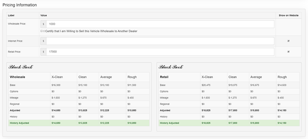 black book car value calculator by vin